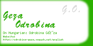 geza odrobina business card